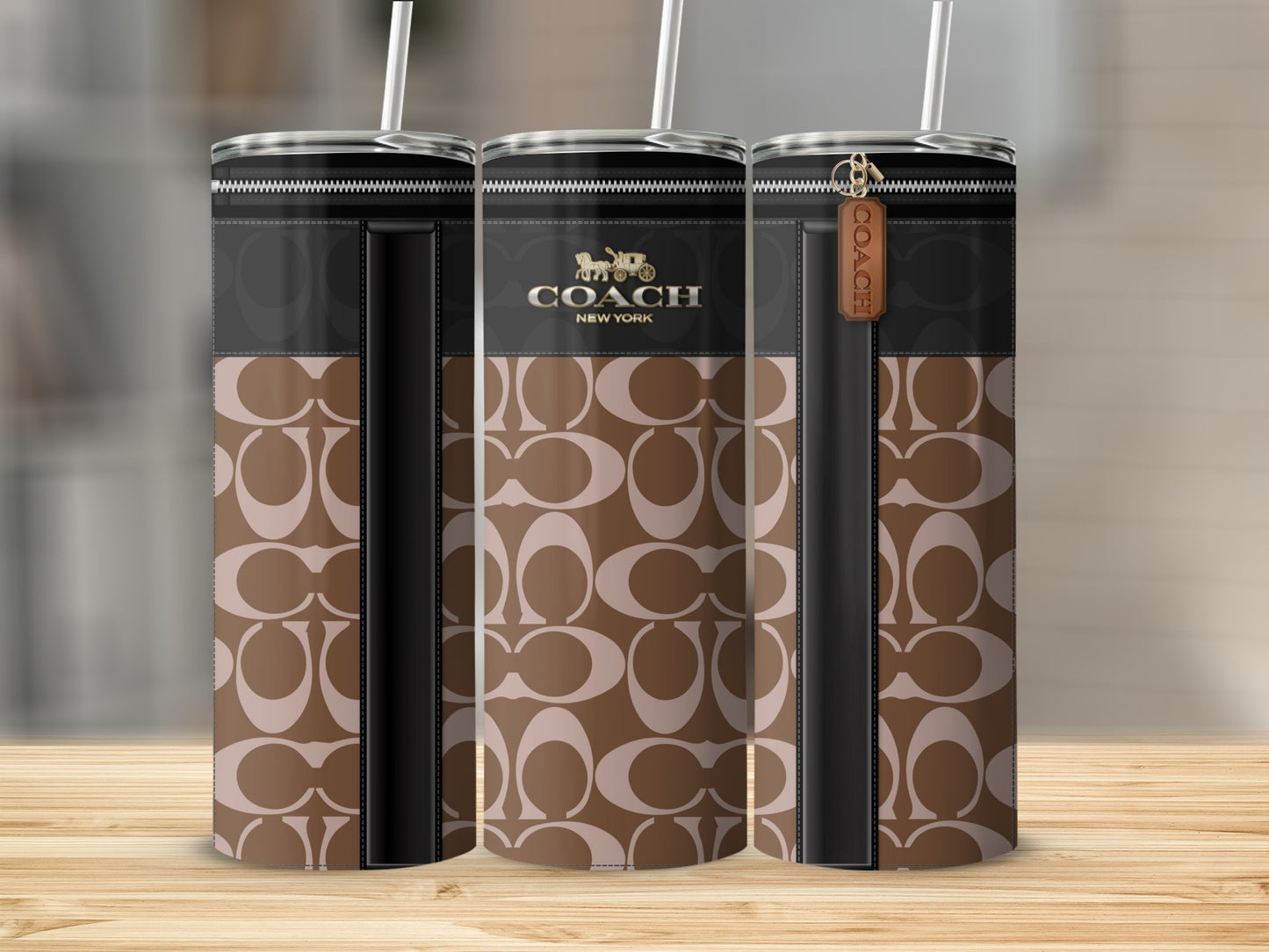 Stylish Coach New York Logo Print Tumbler Cup