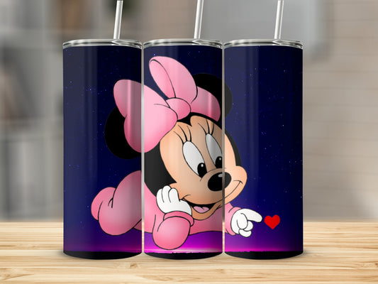 Minnie Mouse in Pink Suit Design Tumbler