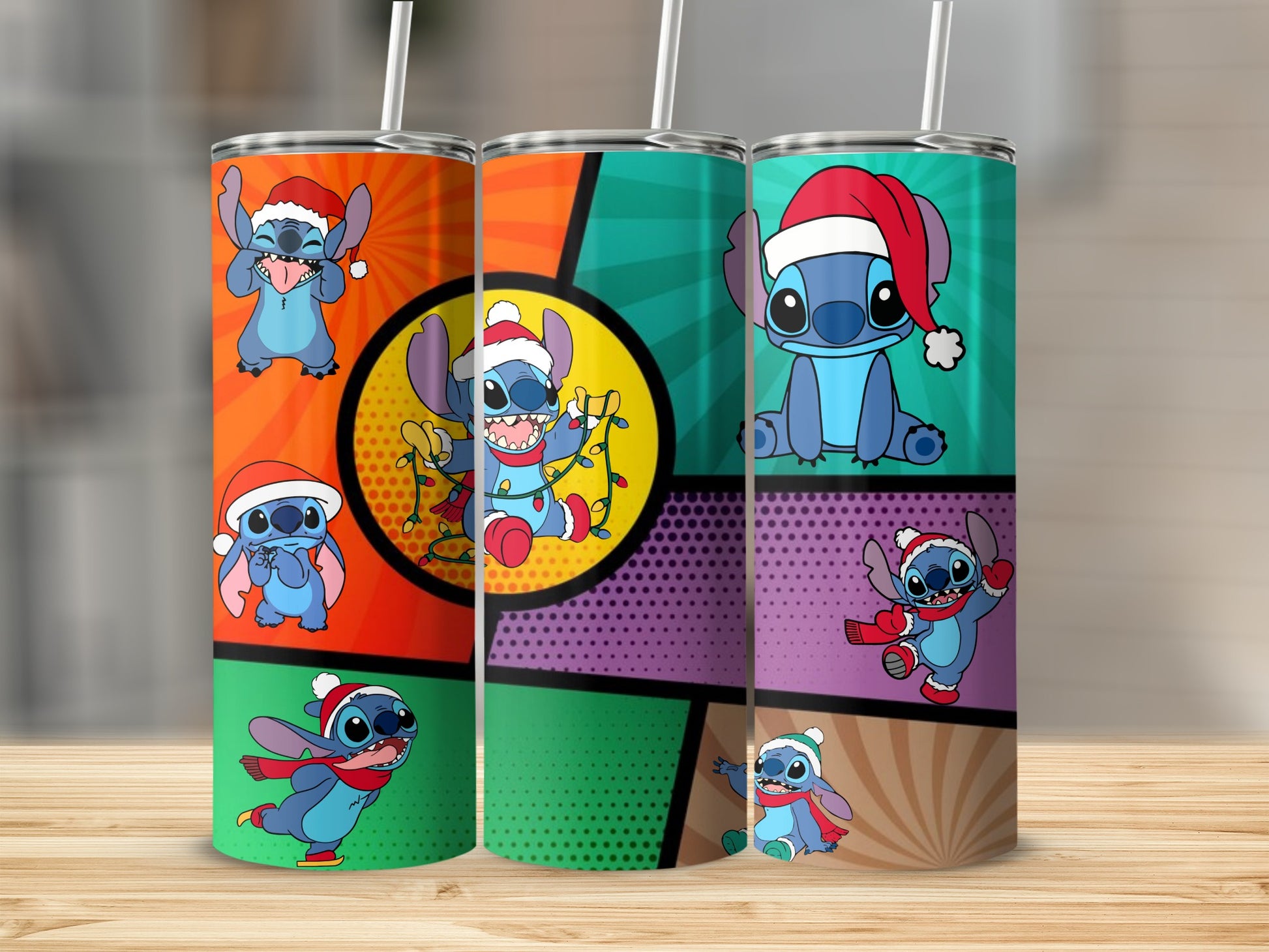 Cartoon Christmas Characters Design Tumbler