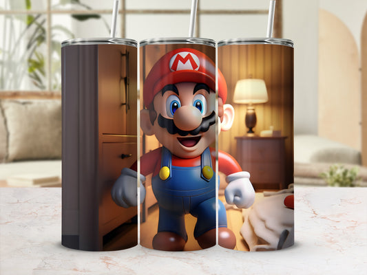 Mario Character Design Stainless Steel Tumbler