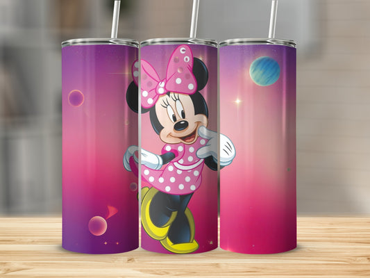 Minnie Mouse and Space Theme Tumbler Cup