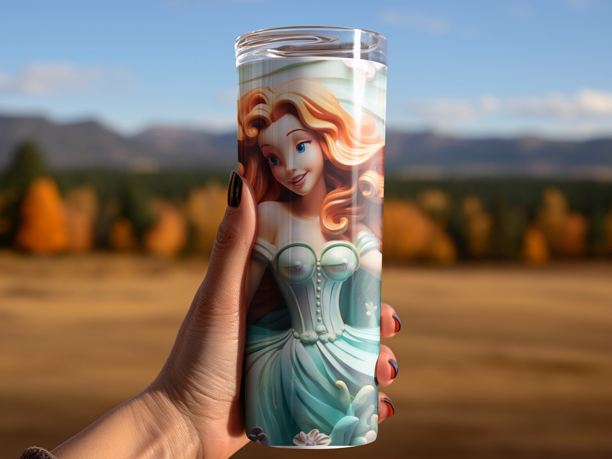 Enchanting Princess Design Travel Mug for On-the-Go