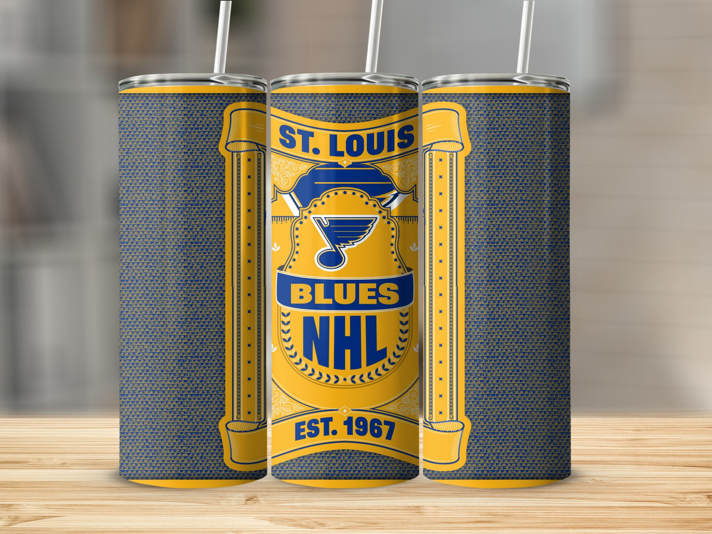 St. Louis Blues NHL Est 1967 Team Graphic Design Tumbler
