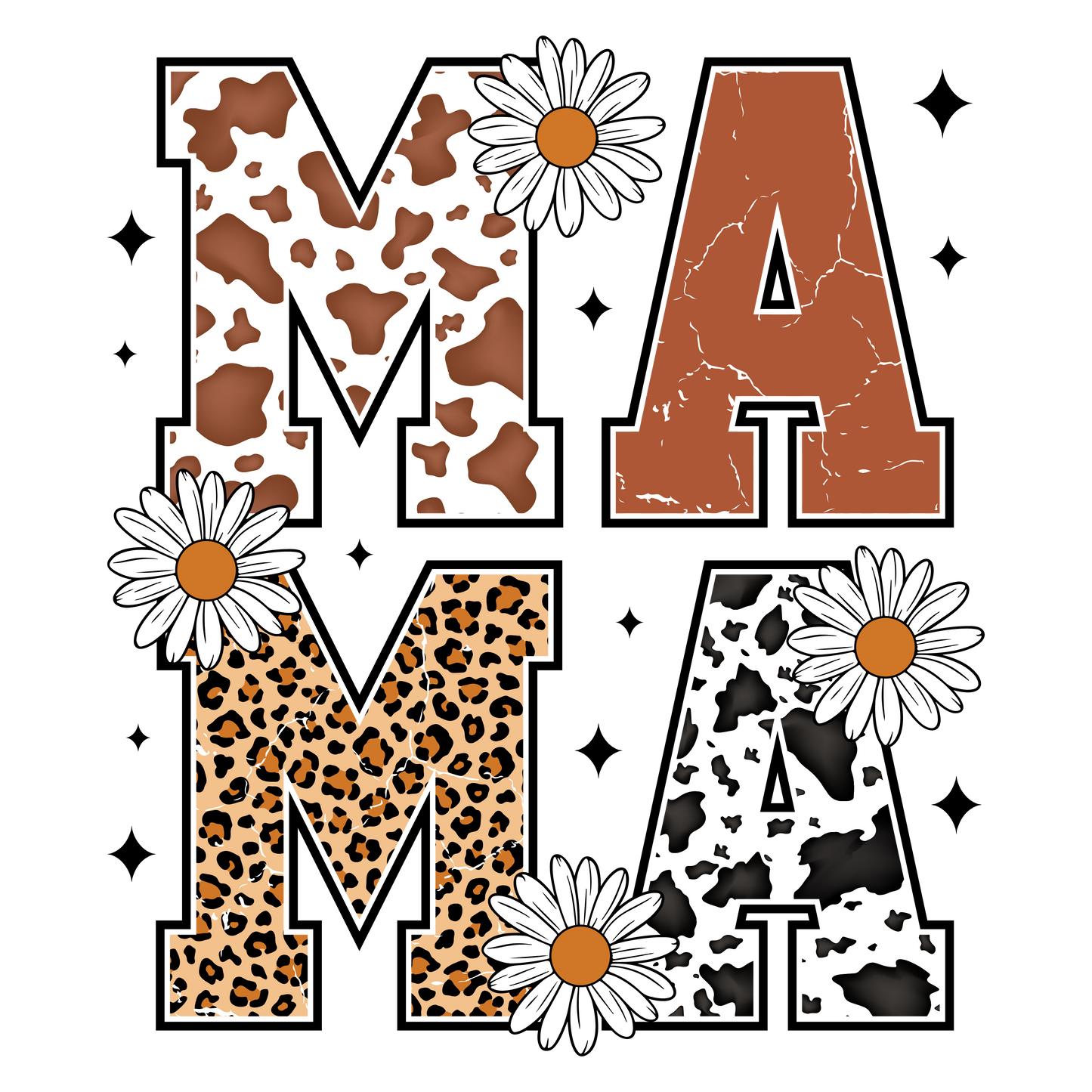 Mama Tumbler with Western patterns