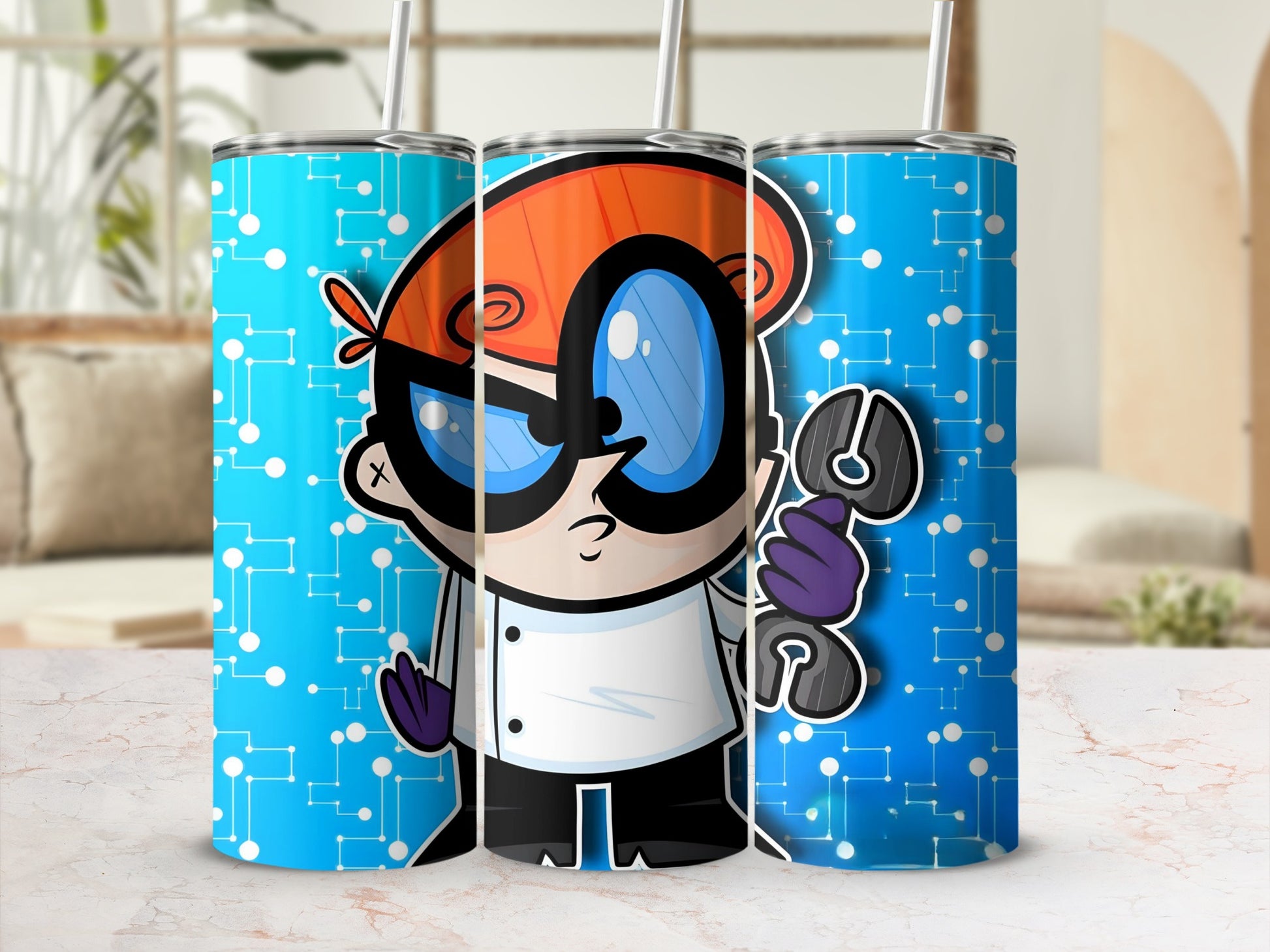 Cute Cartoon Character Holding Wrench Tumbler