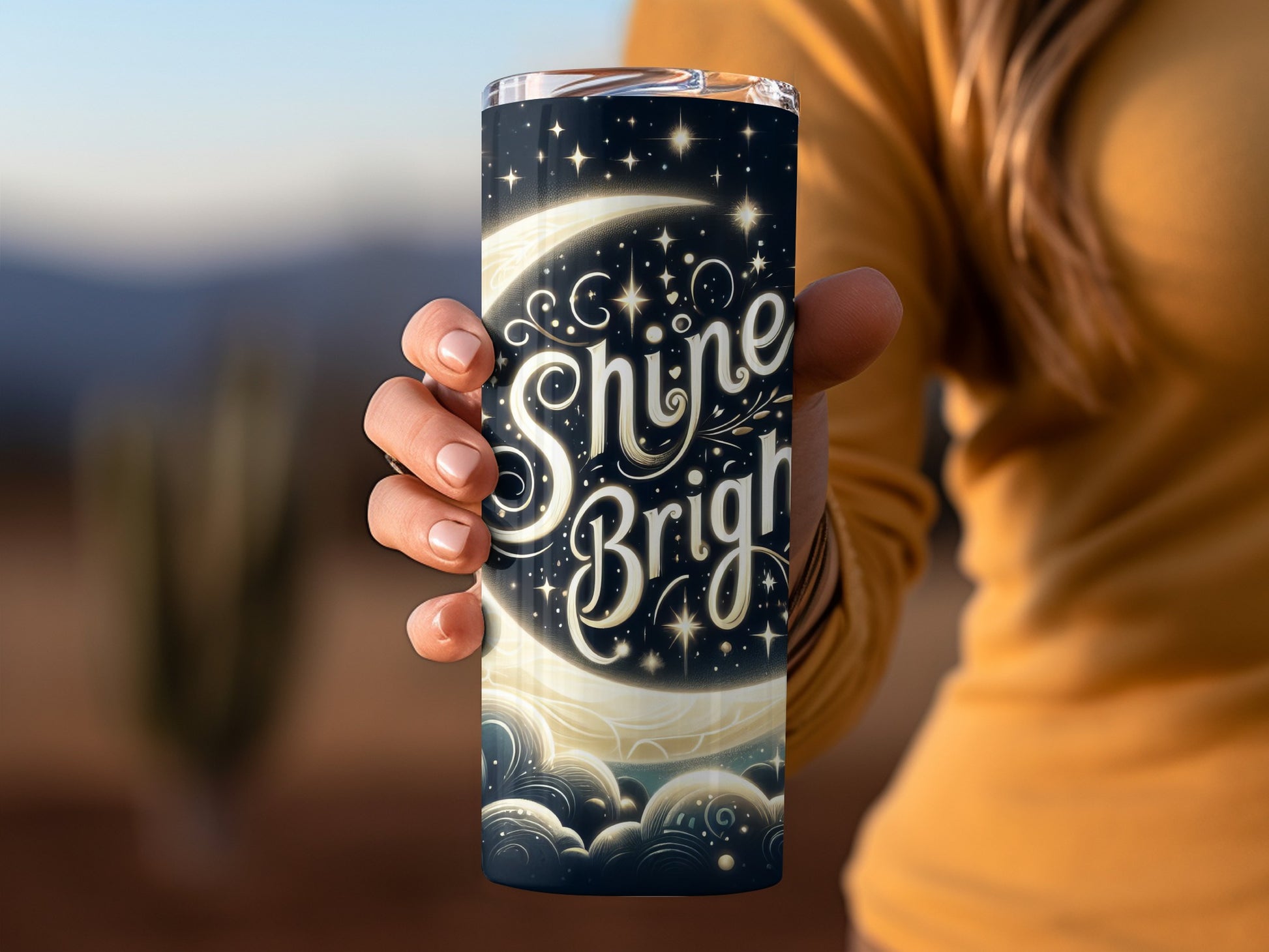 Shine Bright Inspirational Starry Night Drinkware