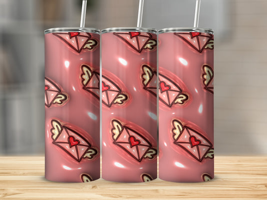 Adorable Love Letter Art Slim Tumbler Valentine's Gift