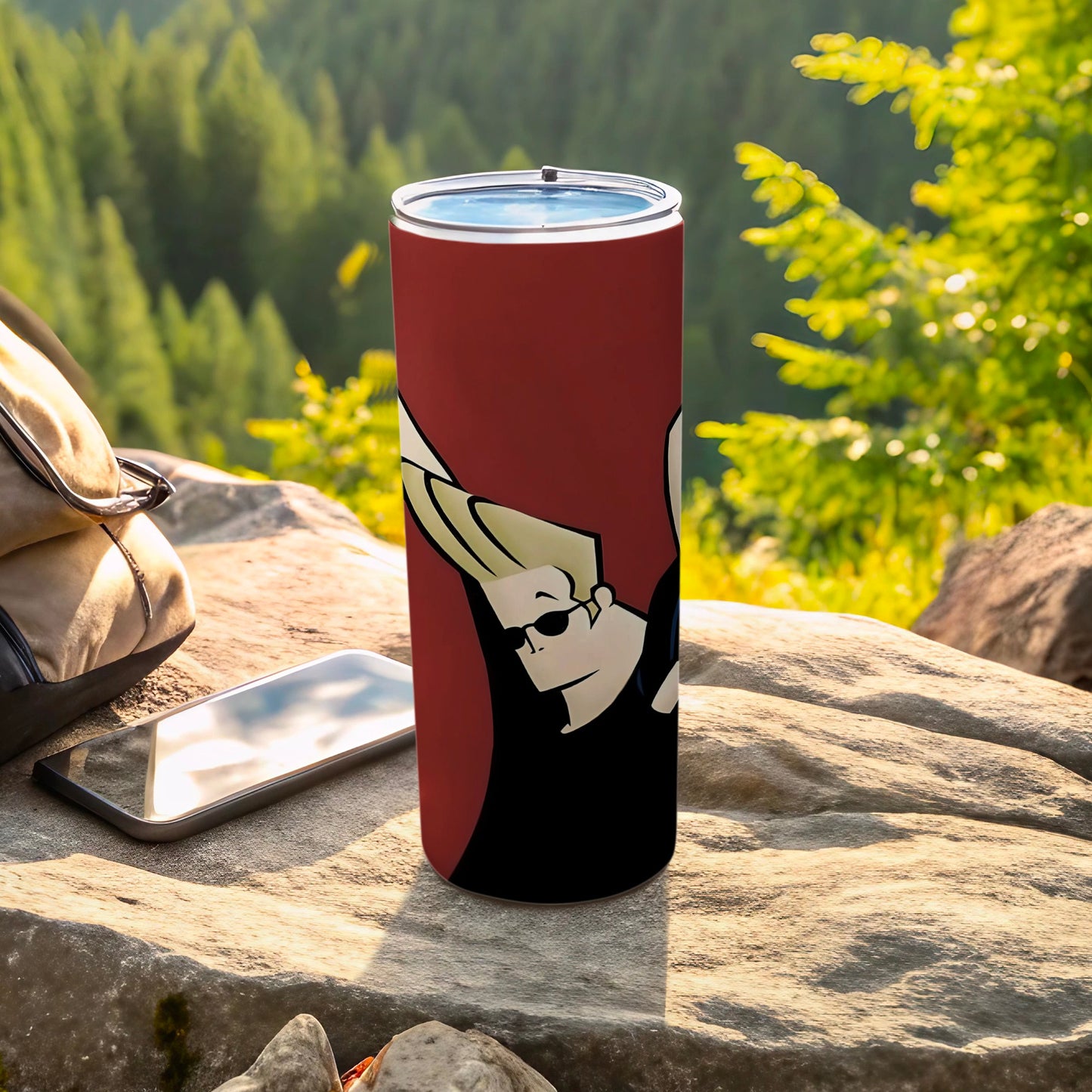 Johnny Bravo Character Tumbler for Outdoor Adventures