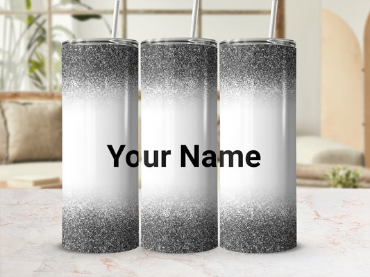 Custom Glitter Ombre Design Personalized Tumbler