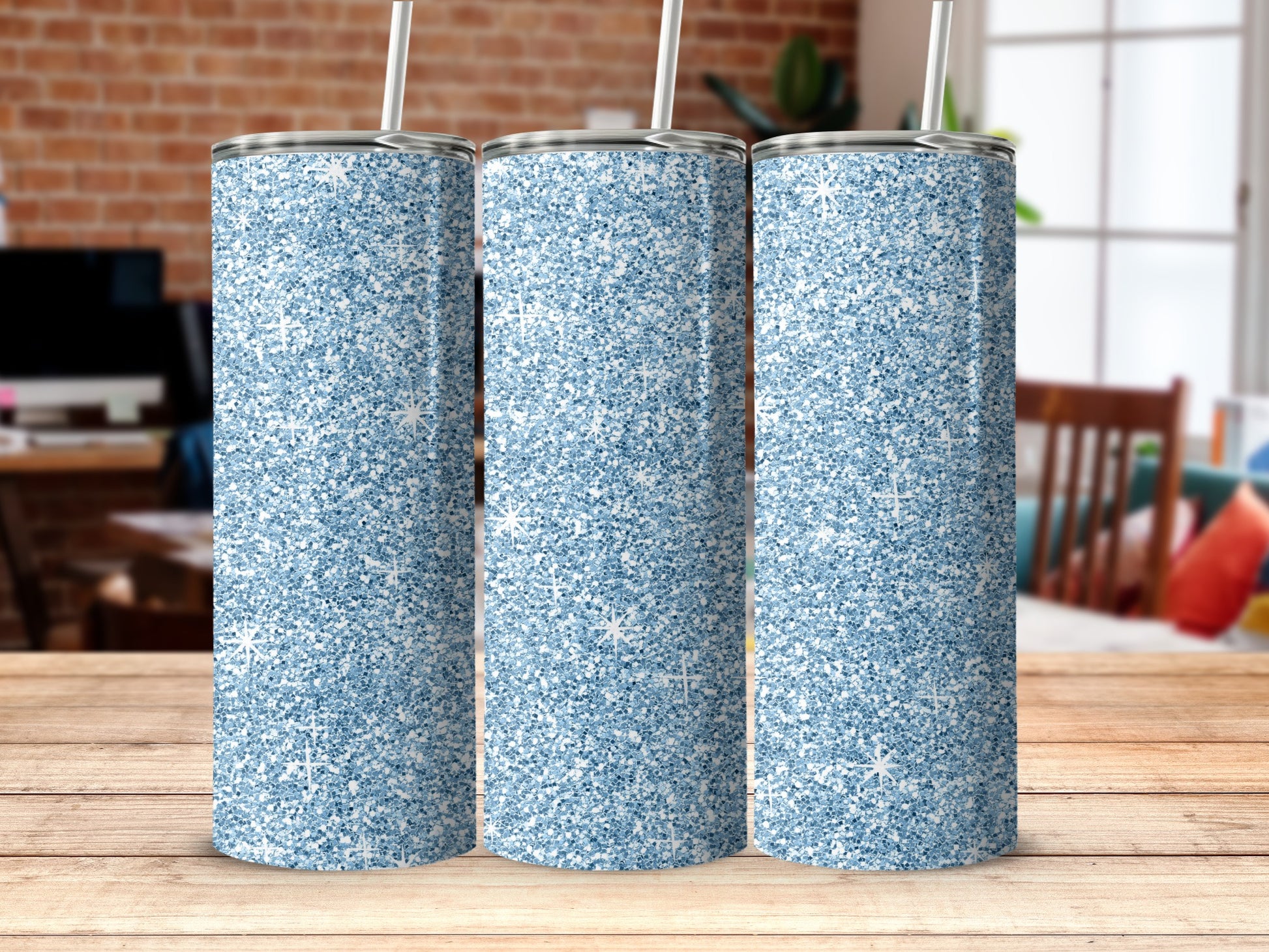 Sparkly Glitter Design Tumbler Flask For Beverages