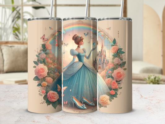 Enchanted Princess Fantasy Castle Roses Tumbler