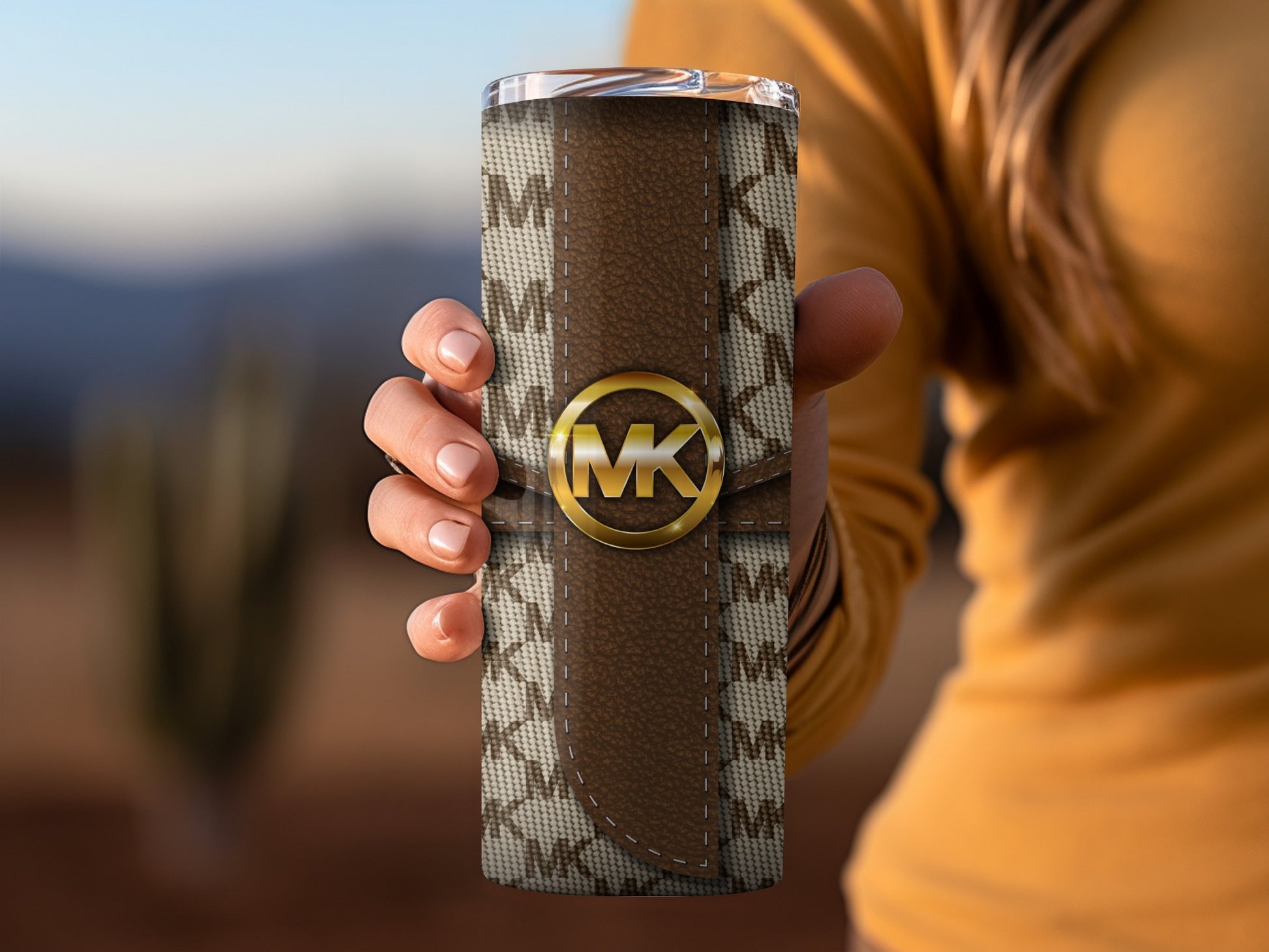 Stylish MK Logo Insulated Tumbler for Drinks