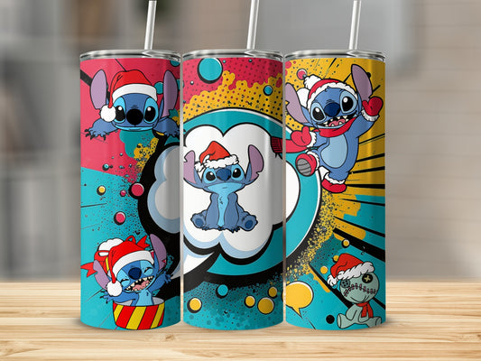 Cute Cartoon Character Christmas Tumbler for Holiday Fun