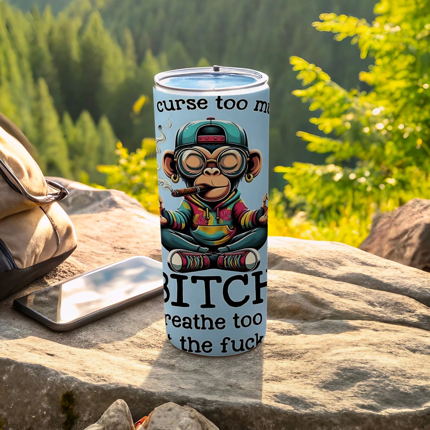 Curse Too Much Breathe Too Bitch Travel Mug