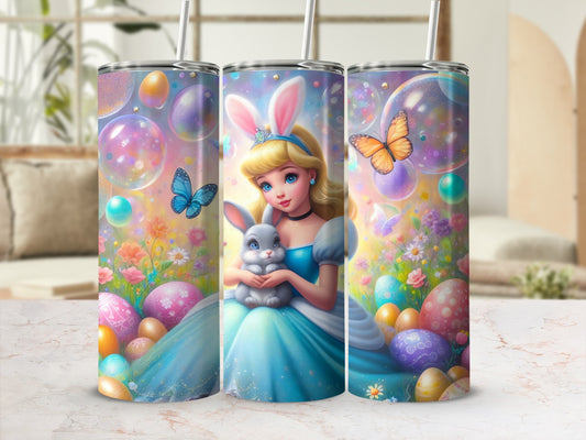 Princess Bunny Easter Eggs Butterflies Bubbles Floral product type