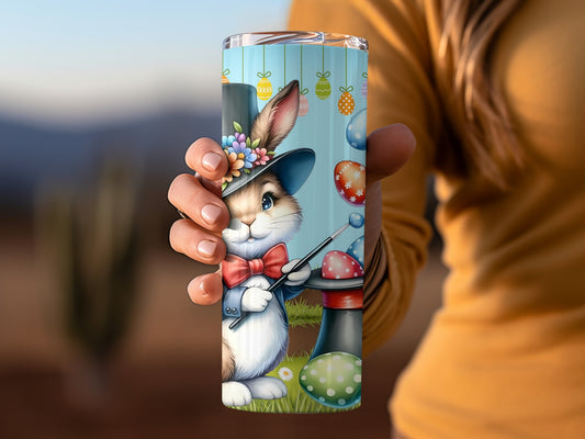 Adorable Easter Bunny with Hat and Eggs themed product