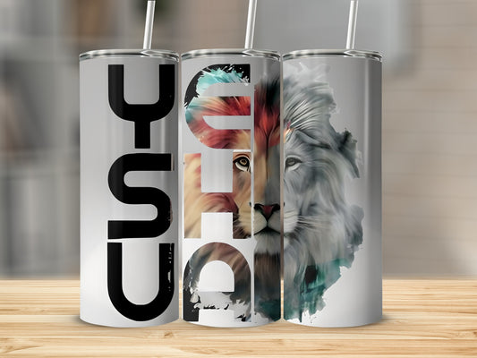 Majestic Lion Artwork Stainless Steel Tumbler