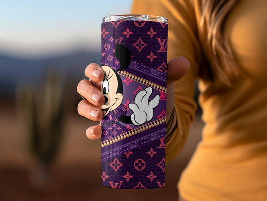 Purple Cartoon Character Themed Tumbler for Drinks