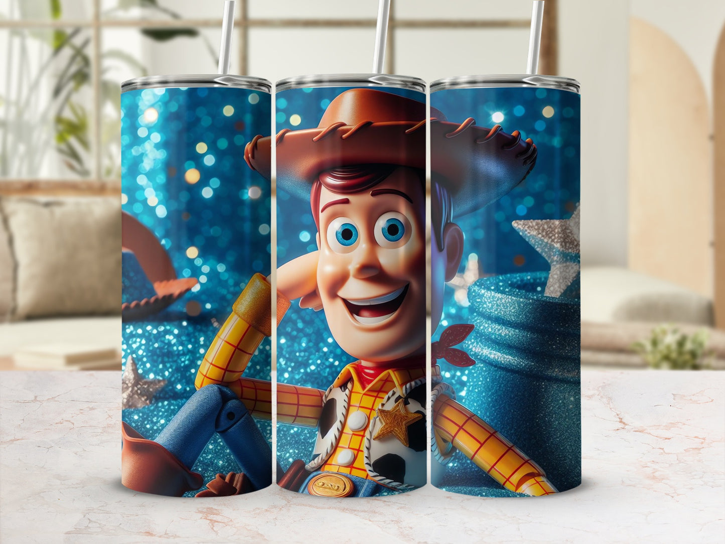 Toy Cowboy Character Design Metal Drink Tumbler