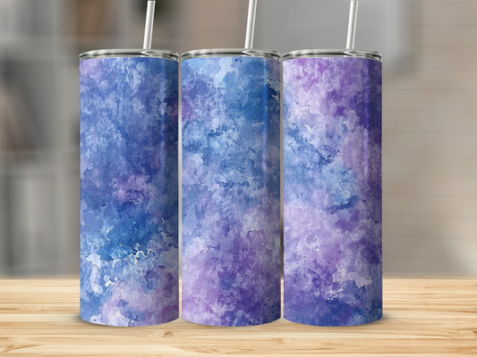 Abstract Blue and Purple Watercolor Tumbler Product