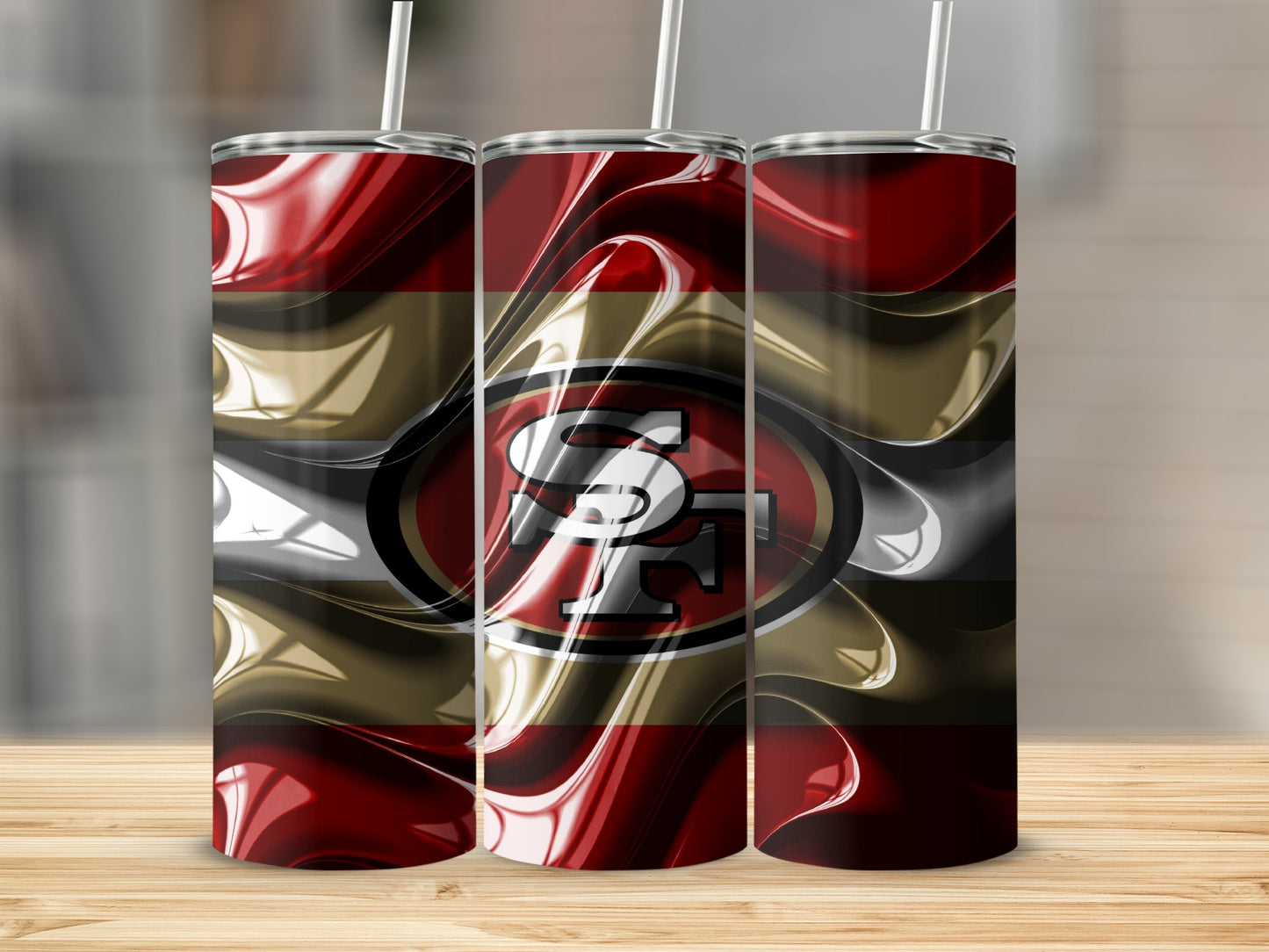 San Francisco 49ers Wavy Design Tumblers