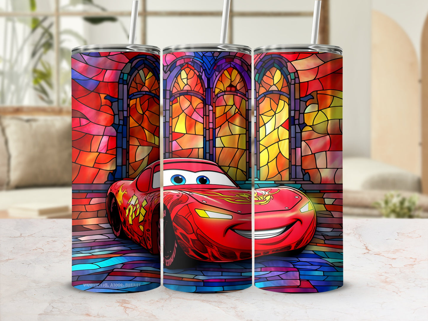 Colorful Car Window Art Insulated Travel Tumbler