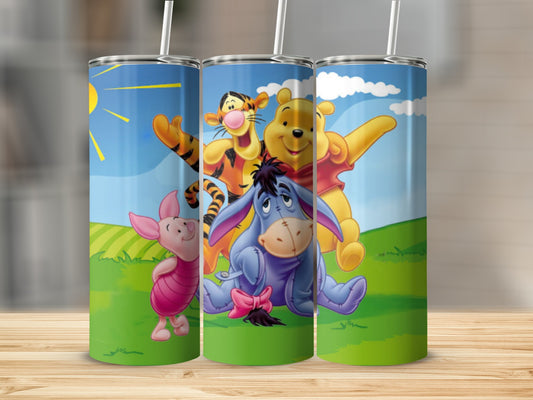 Cheerful Animated Characters Tumbler Drinkware