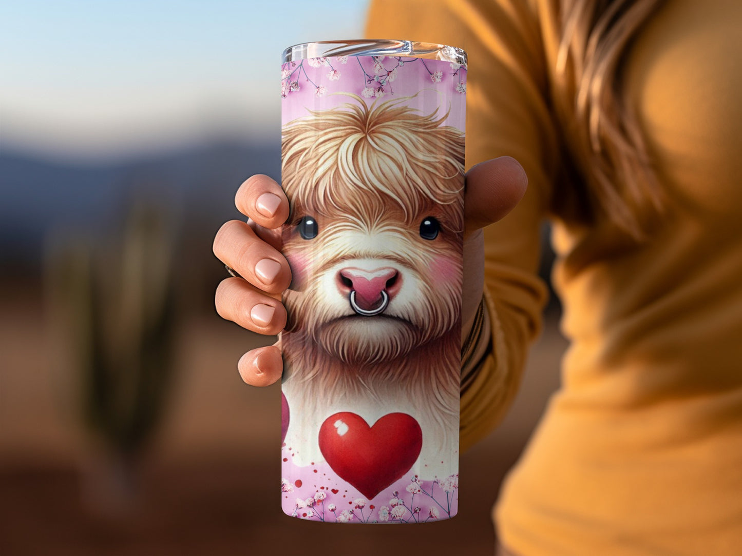 Adorable Puppy with Heart Stainless Steel Tumbler