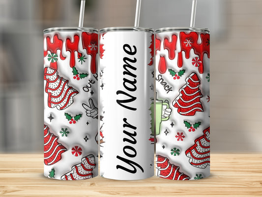 Personalized Christmas Themed Tumbler for Holiday Drinks