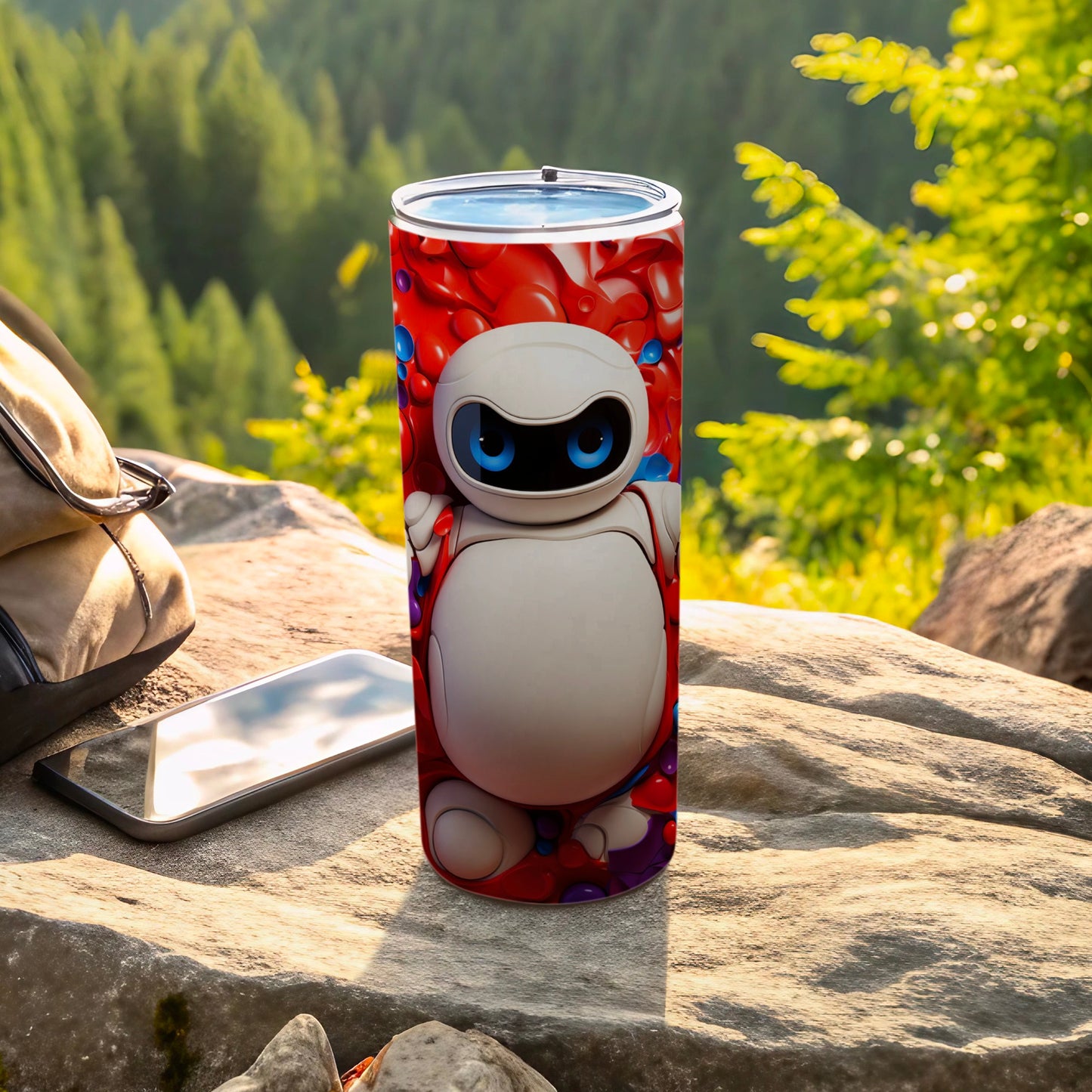 Cute Robot Design Insulated Travel Tumbler for Outdoors