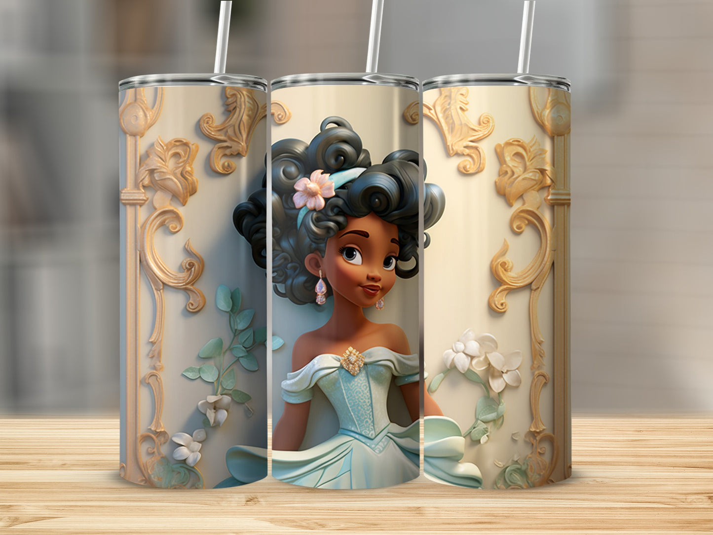 Elegant Princess Themed Travel Tumbler Product