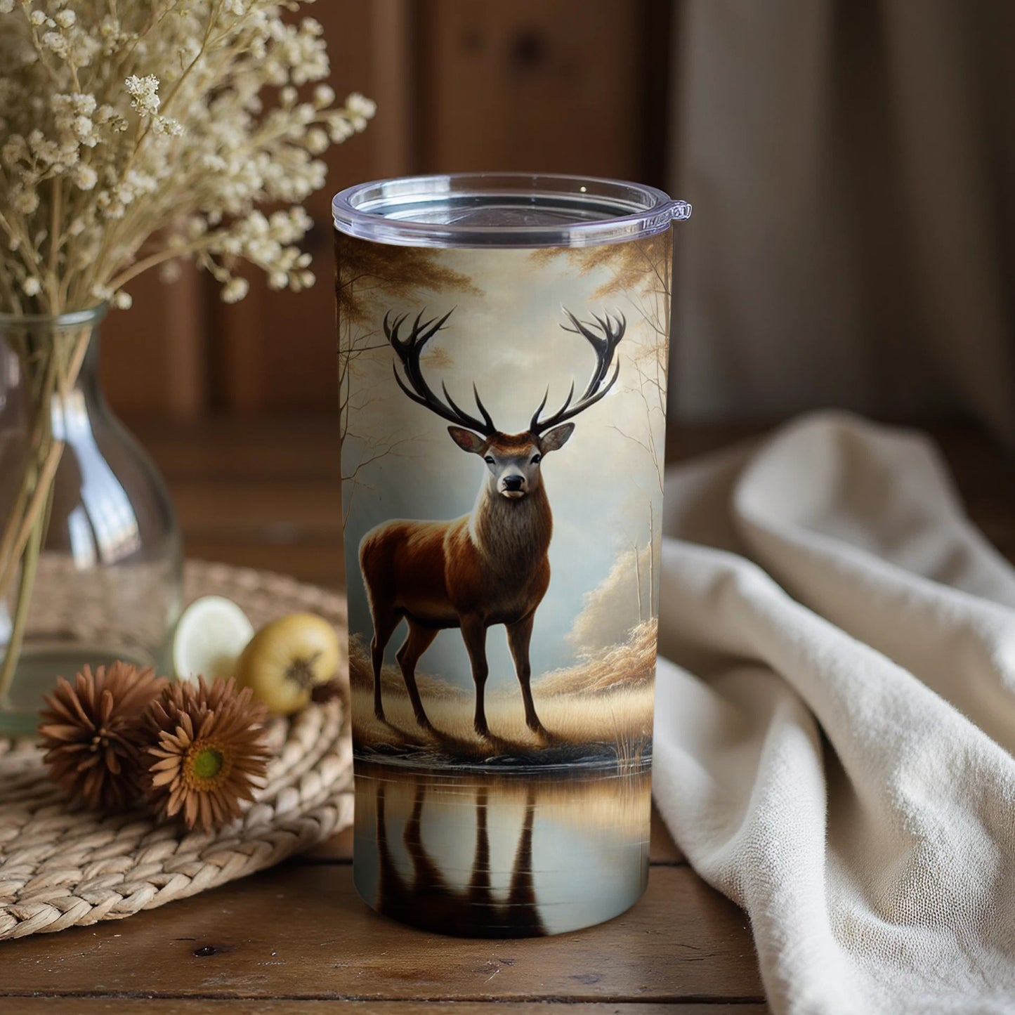 Majestic Deer Scenic Design Insulated Tumbler Product