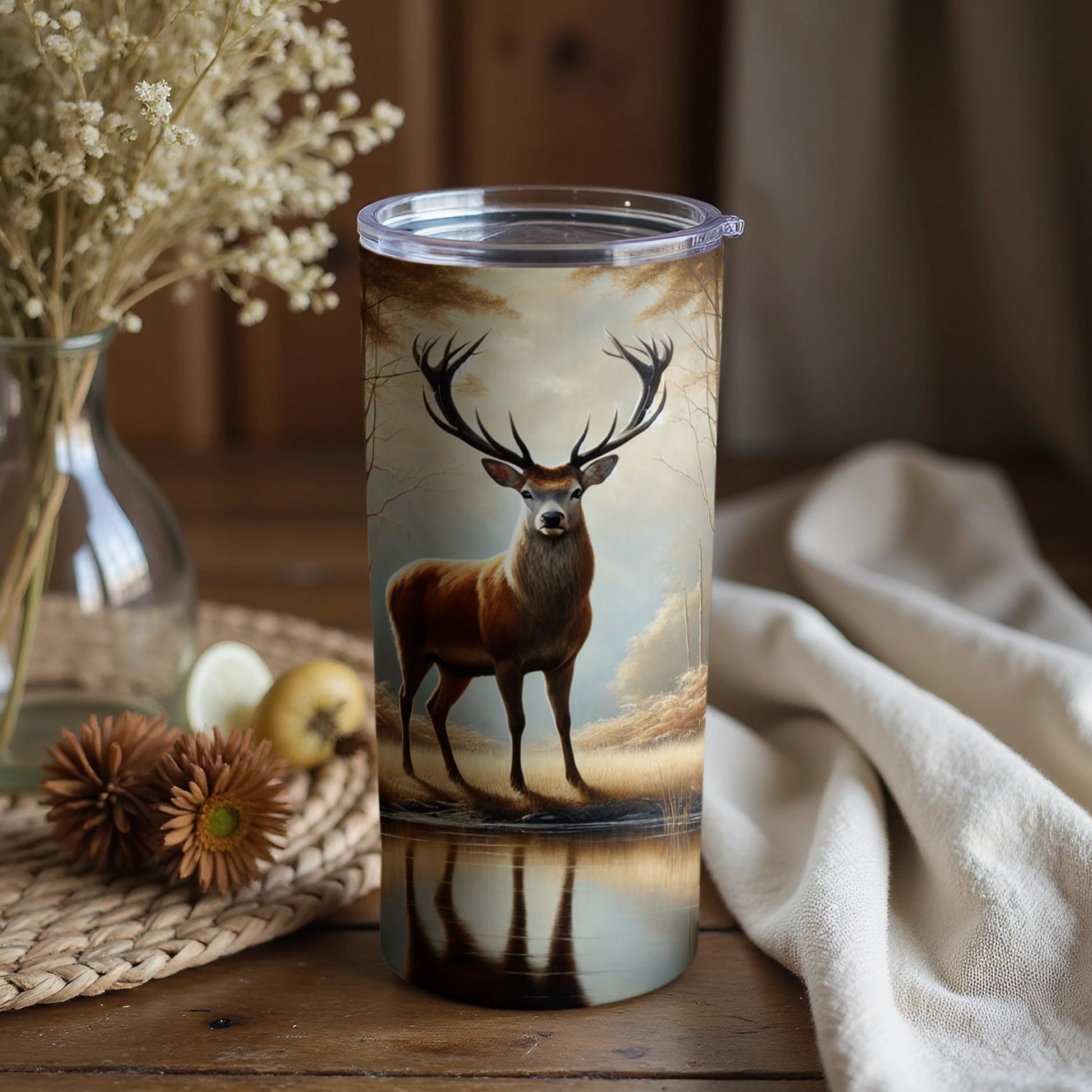Majestic Deer Scenic Design Insulated Tumbler Product
