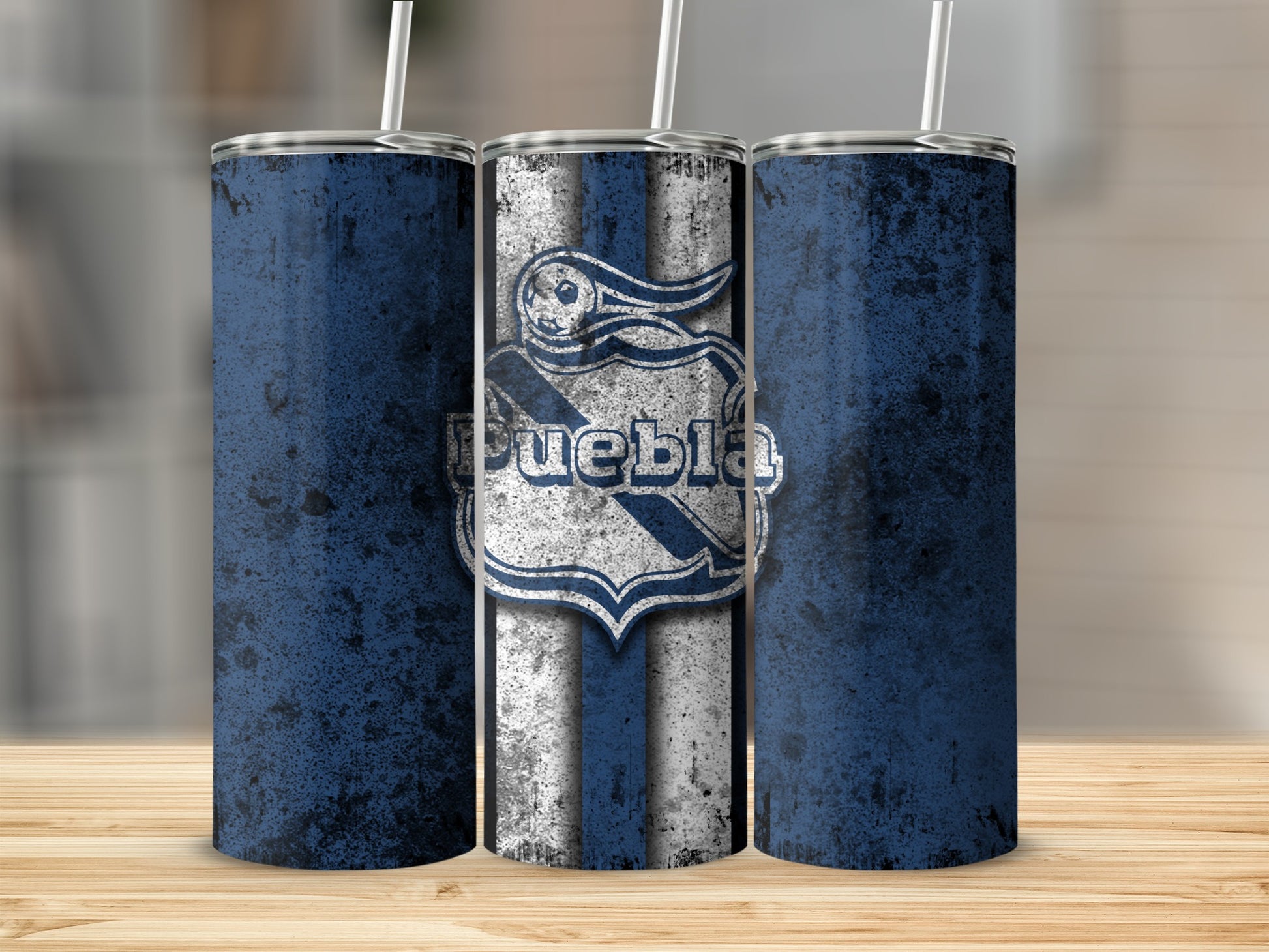 Puebla Soccer Team Blue and White Tumbler Product