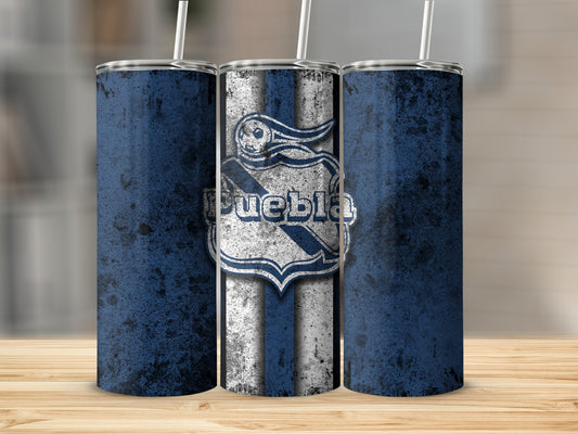 Puebla Soccer Team Blue and White Tumbler Product
