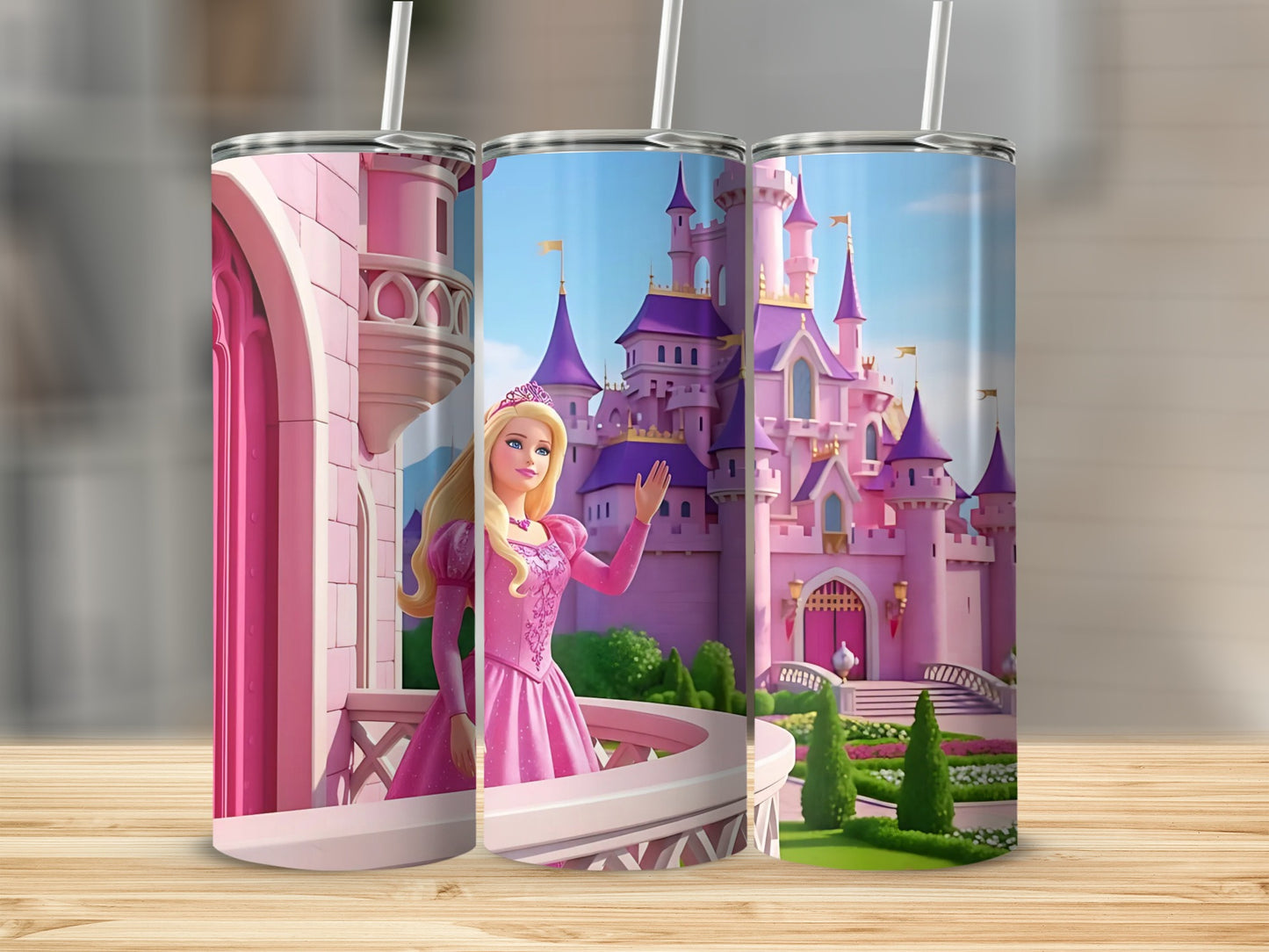 Magical Princess at the Castle Tumbler Cup with Straw