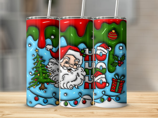 Santa Claus and Christmas Tree Tumbler Cup
