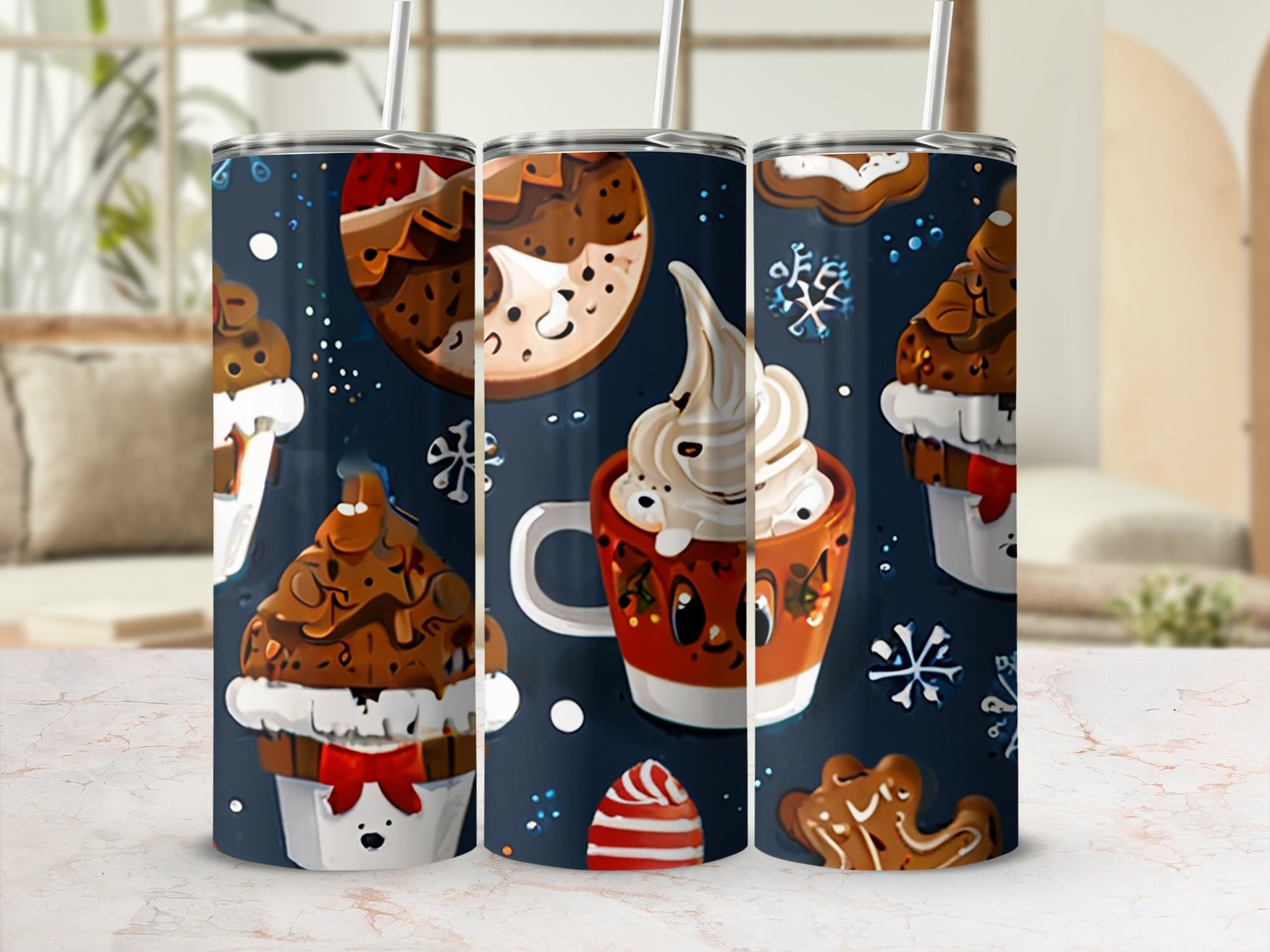 Festive Holiday Treats Inspired Insulated Tumbler