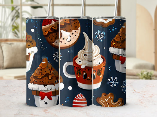 Festive Holiday Treats Inspired Insulated Tumbler