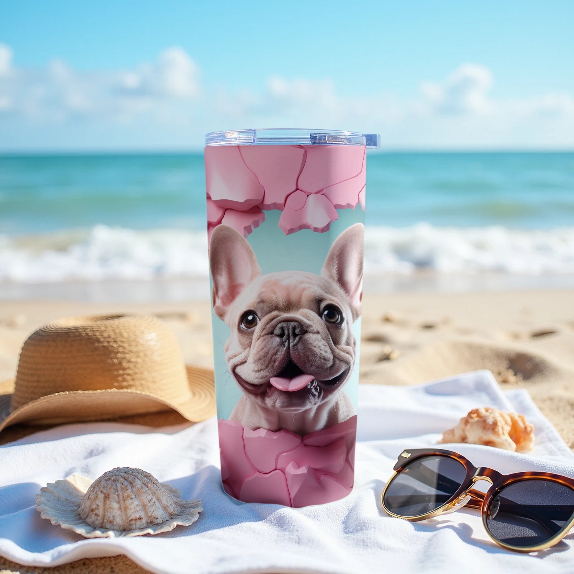 Happy French Bulldog Puppy Pink Cracked Design Tumbler product type
French Bulldog
Puppy Dog
Cute Dog
Pet Animal
Pink Design
Cracked Shell
Beach Scene
Ocean View
Summer Vibes
Dog Lover
Tumbler Cup
Drinkware
Happy Puppy
Bulldog Breed
Animal Print
Travel Mug
Gifts For Dog Lovers
Unique Design
Aesthetic Tumbler
Pet Portrait