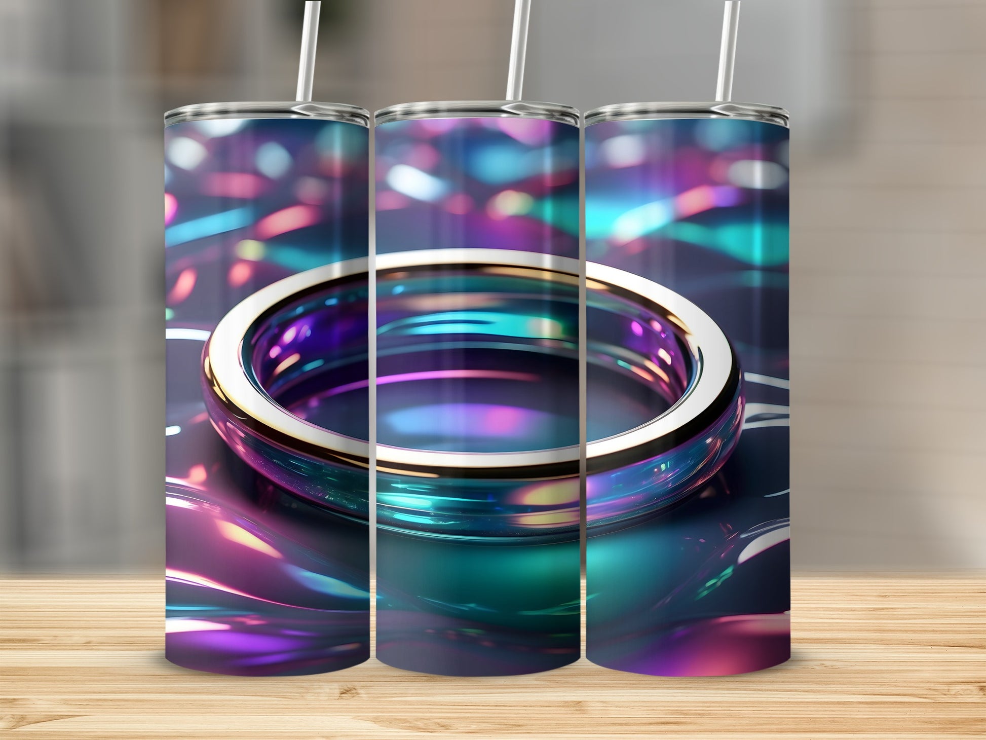 Holographic Iridescent Ring Design Vibrant Color product type