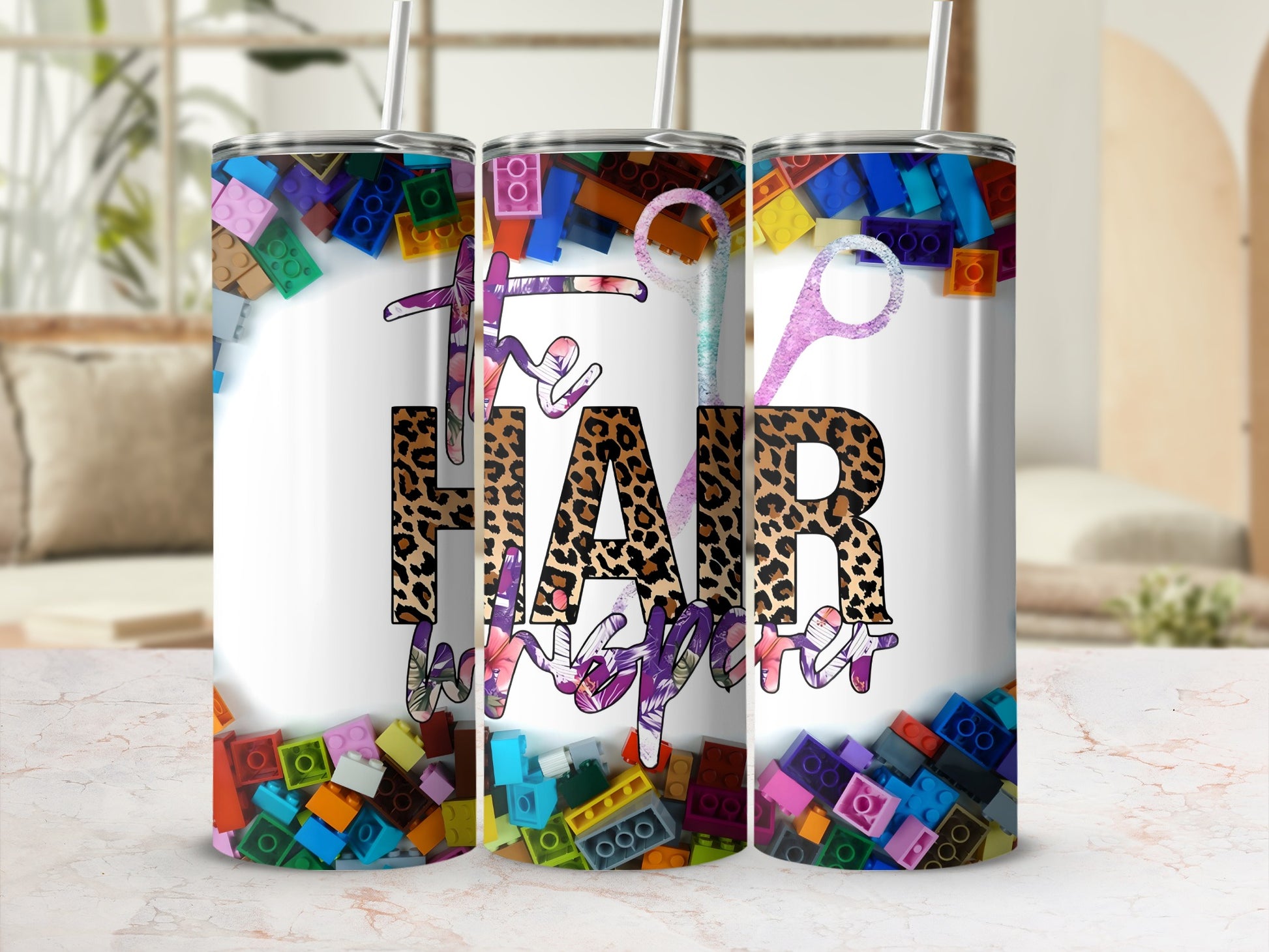 Building Blocks Hair Stylist Design Tumbler