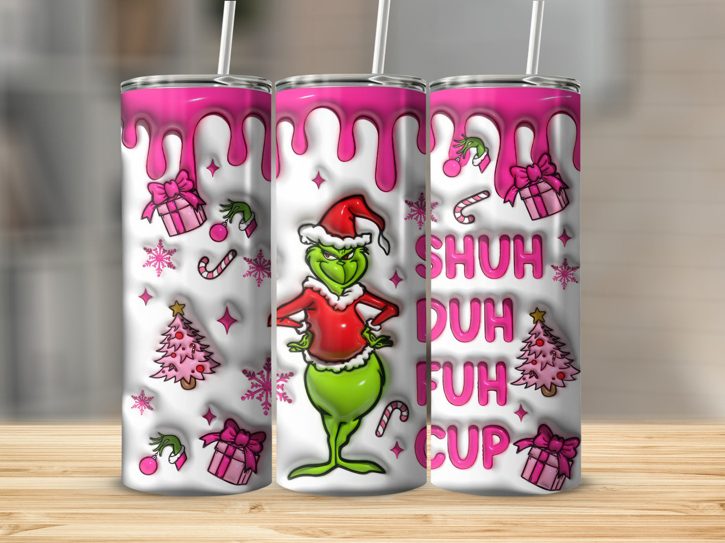 Shuh Duh Fuh Cup Holiday Grinch Themed Tumbler