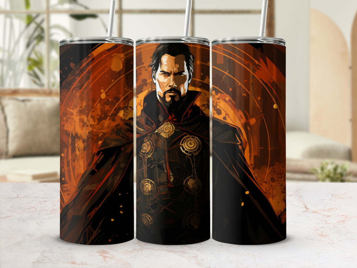 Mysterious Sorcerer Art on a Stainless Steel Tumbler