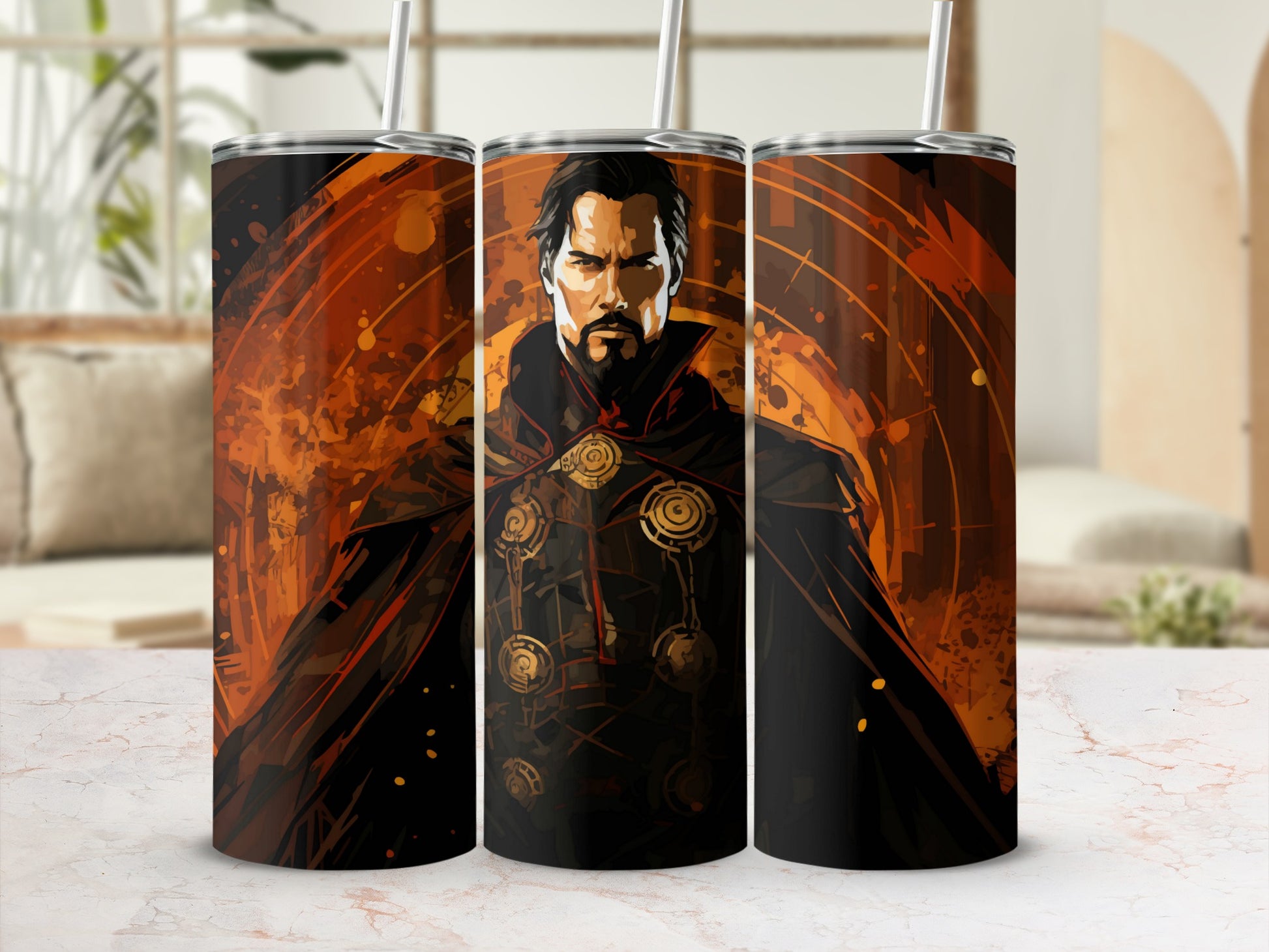 Mysterious Sorcerer Art on a Stainless Steel Tumbler