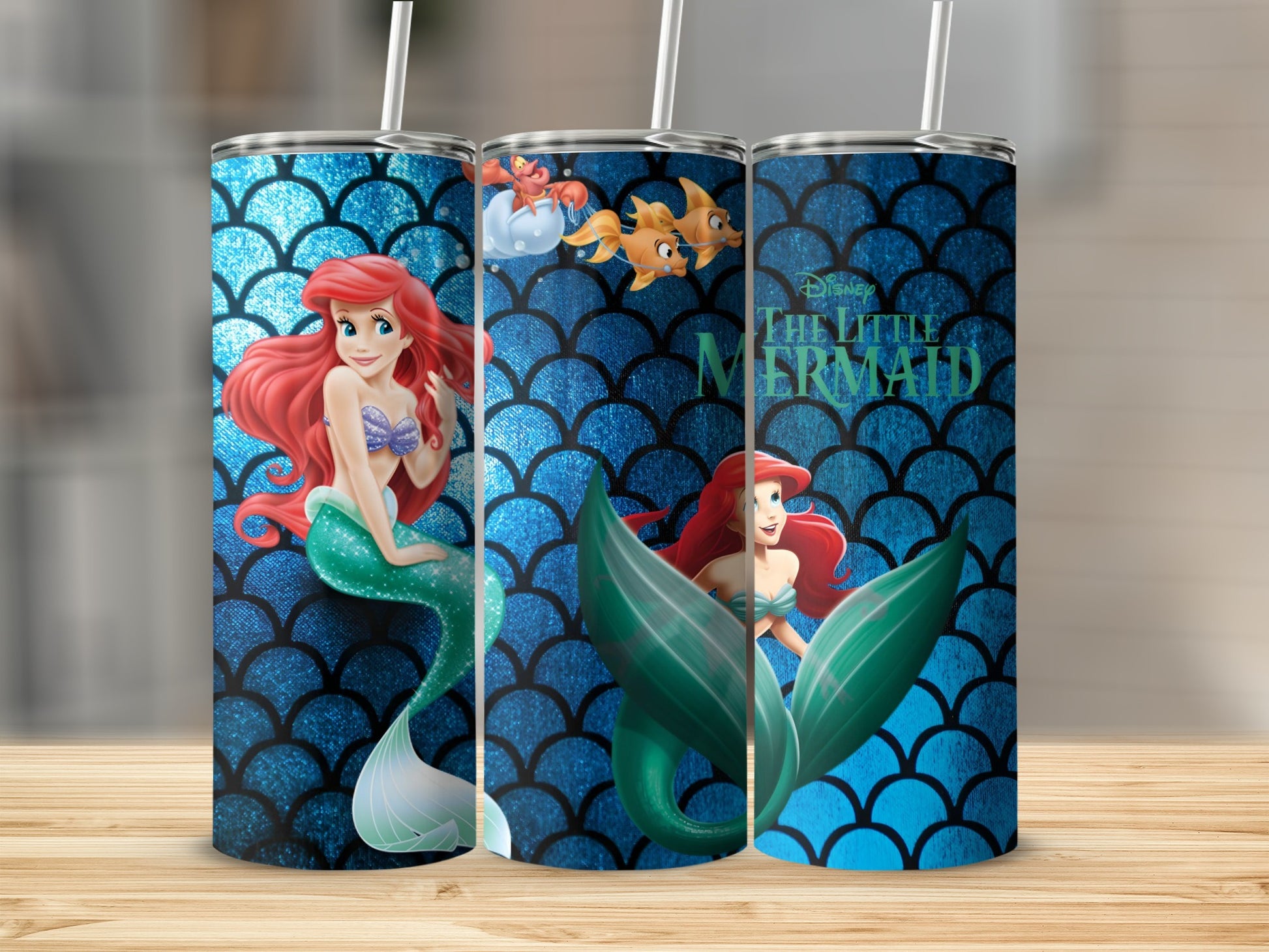 Disney The Little Mermaid Ariel Tumbler Cup with Straw