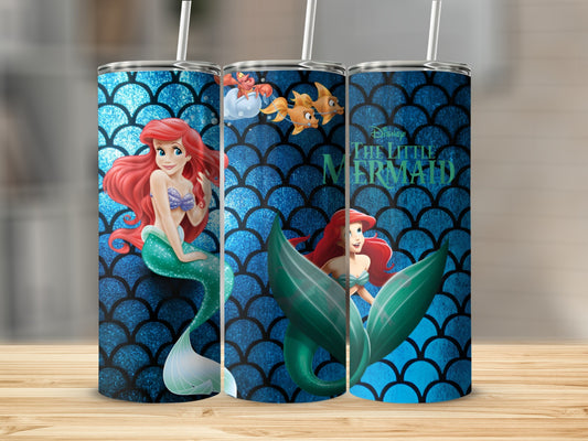 Disney The Little Mermaid Ariel Tumbler Cup with Straw
