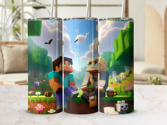 Colorful Adventure Themed Tumbler With Detailed Artwork