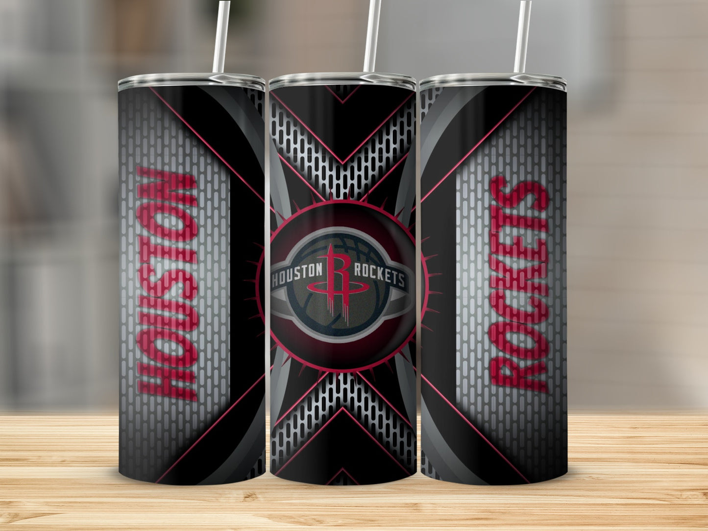 Houston Rockets Basketball Team Inspired Art Tumblers