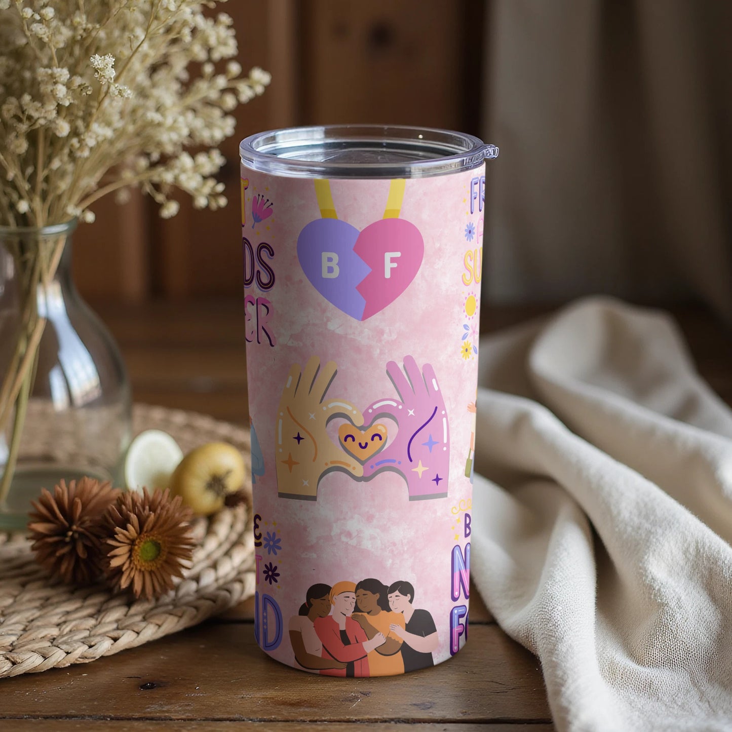Best Friends Forever Unique Design Travel Mug